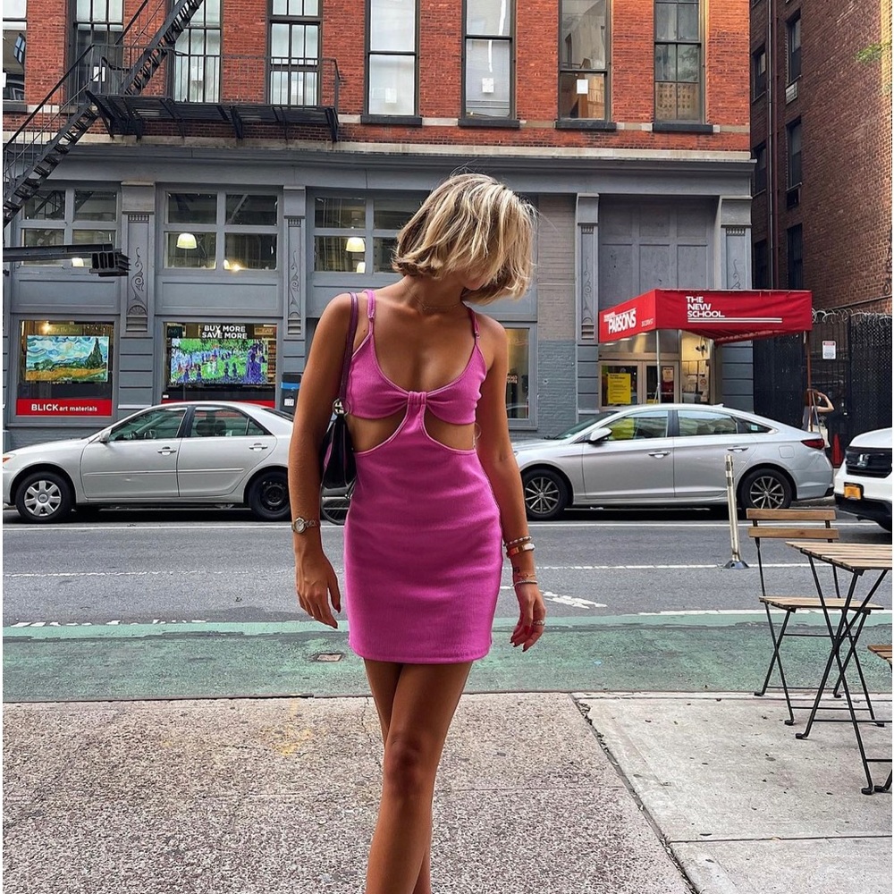 DNA Couture Pink Cut Out Dress